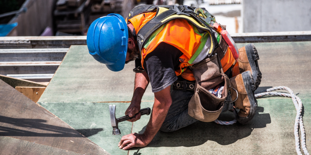 Construction Worker Hammering
