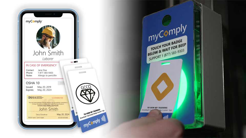 smart badge collaboration for subcontractors using myComply